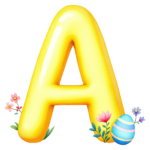 Standard Lunchbox with easter design alphabet